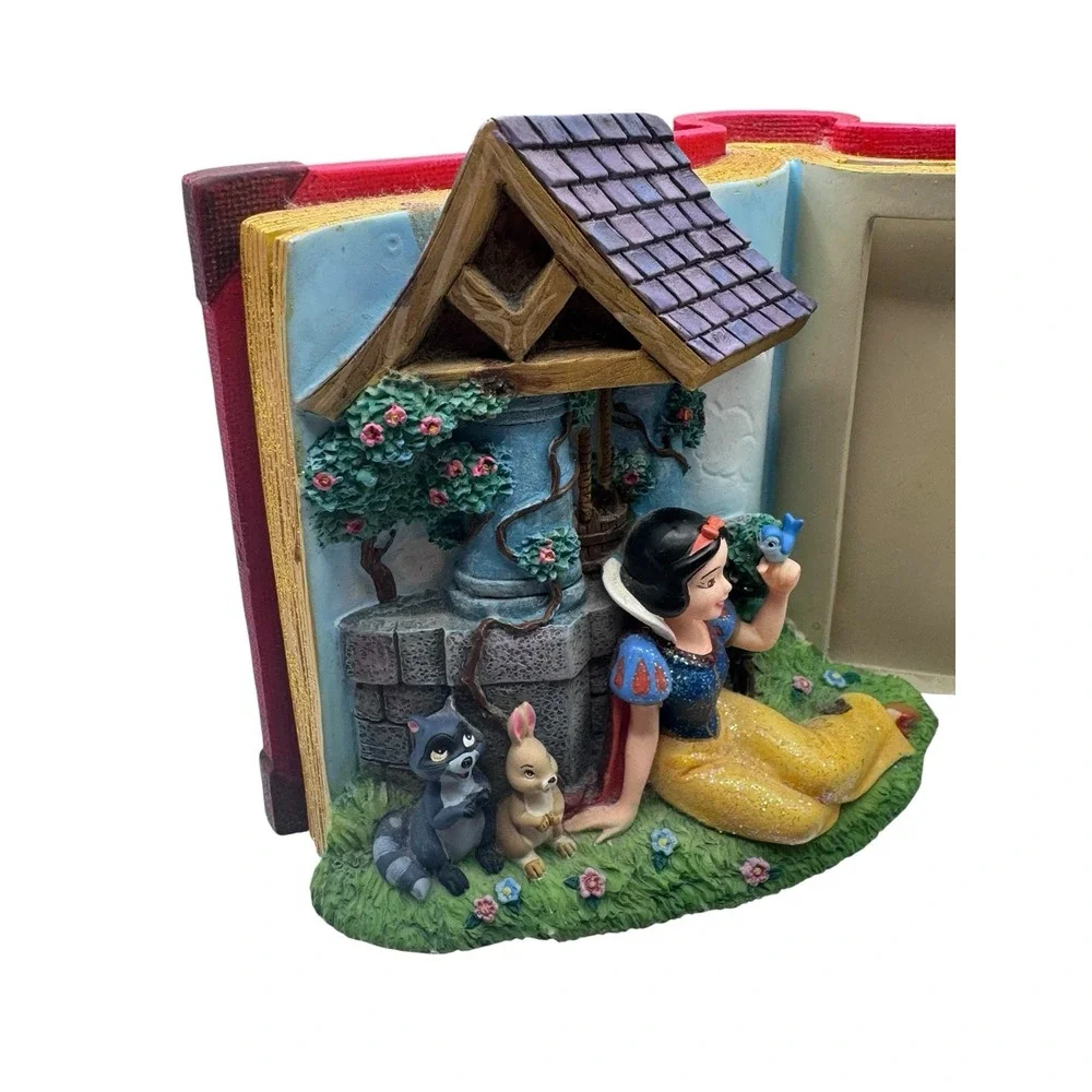 Disney Snow White Storybook 3D Resin Picture Frame Wishing Well Scene Multicolor